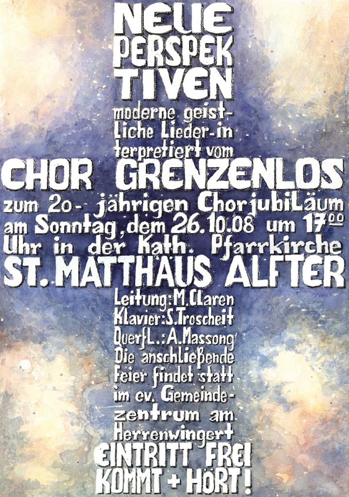 Einladung Chor Grenzenlos  1